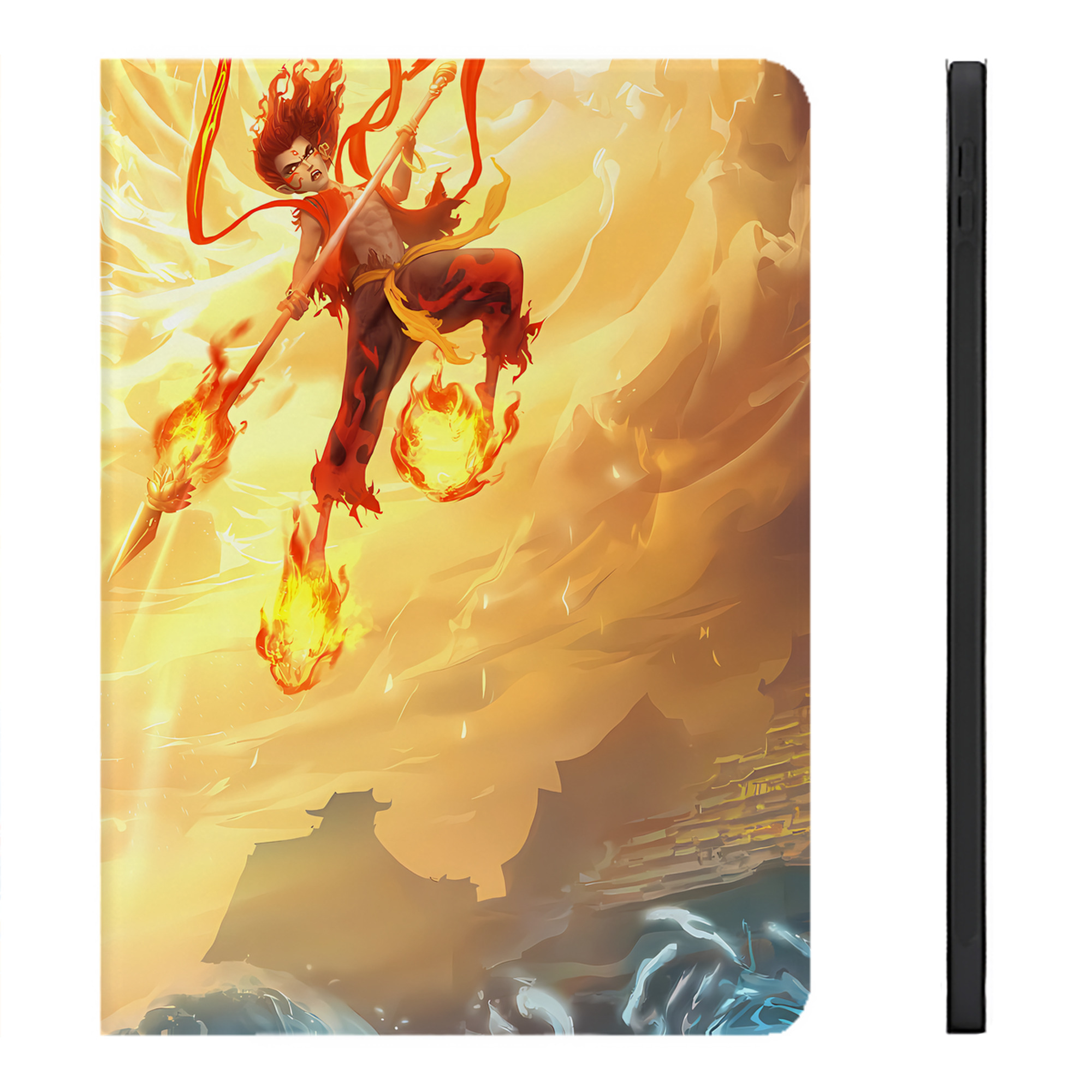 （画像用） Ne Zha 2 ナタ 魔童の大暴れ IPadケース ペンホルダー付き ブックスタイルデザイン